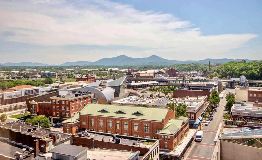 downtown roanoke, va skyscape